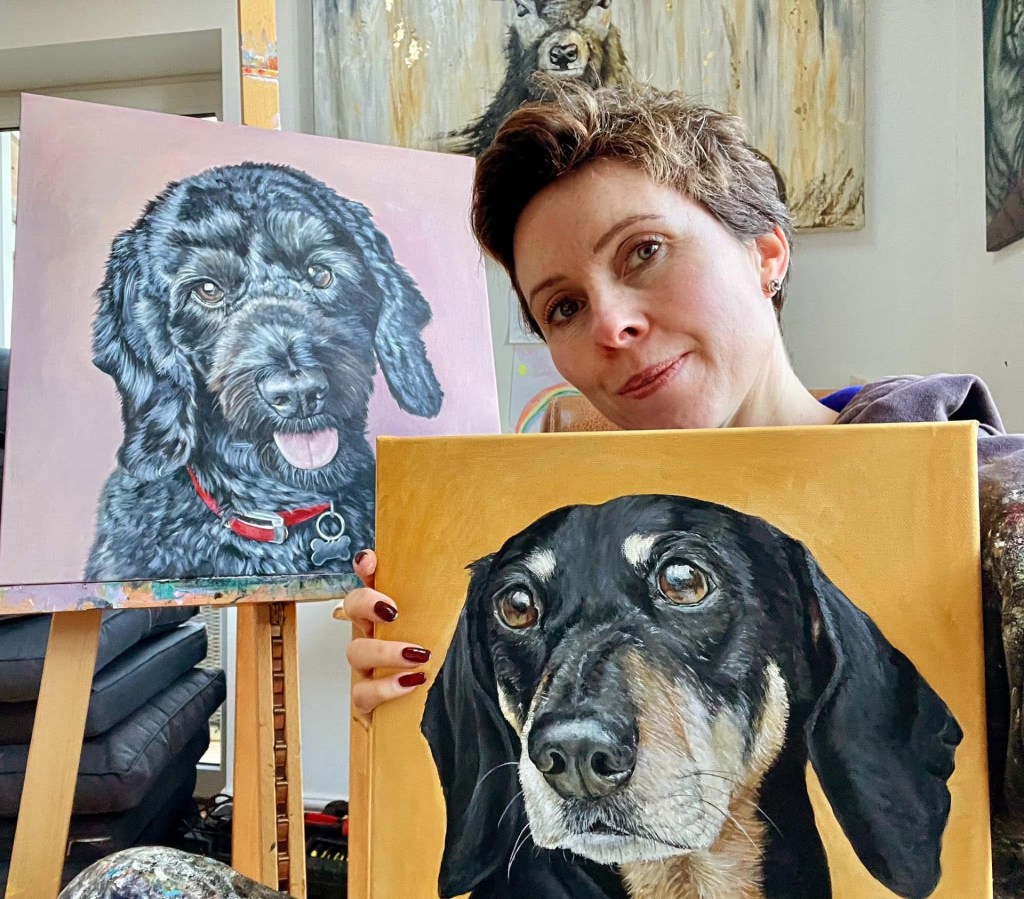 Debbie Storey in her studio in Norfolk